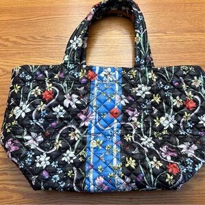 MZ Wallace Black and Blue Floral Tote
